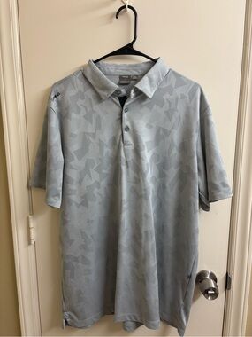 PING SensorCool Golf Polo Shirt Mens XL Gray Camo Jacquard Performance